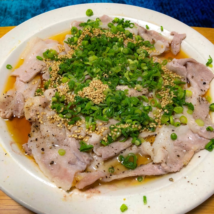 電子レンジでチン！豚バラのレモンねぎ醤油